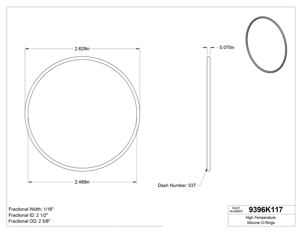 Technical drawing - 9396K117
